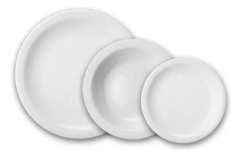 Juego Set X 18 Platos Playo Postre Hondo Porcelana Schmidt