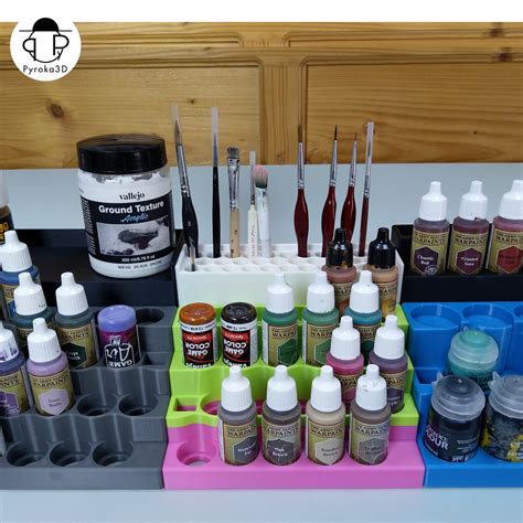 3D file Modular Paint Rack set - for Miniature Model Paints - Paint ...