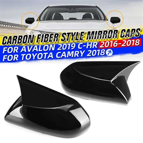 Horn Glossy Black Car Side View Rearview Mirror Cover Caps Trim Sticker