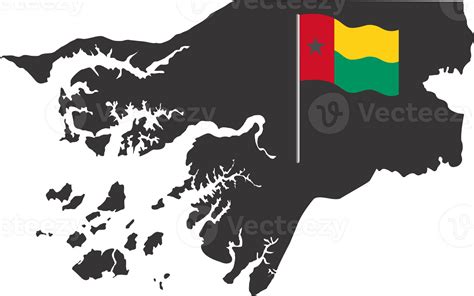 Guinea Bissau flag pin map location 23427139 PNG