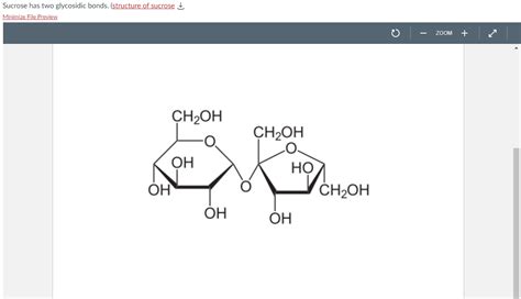 [Solved]: true or false Sucrose has two glycosidic bonds.