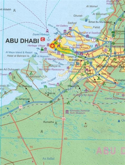 ABU DHABI I UAE MAPA SAMOCHODOWA TURYSTYCZNA ITMB