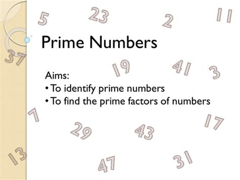 Prime Numbers Lesson Number Properties Prime Numbers Teaching