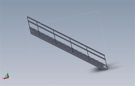 梯子，钢梯模型粗用solidworks 2016模型图纸免费下载 懒石网