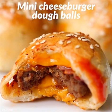 Twisted On Instagram Mini Cheeseburger Dough Balls 😍 Yummy