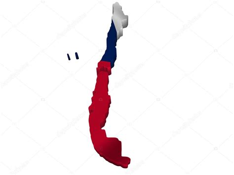 Flag and map of Chile — Stock Photo #5245962