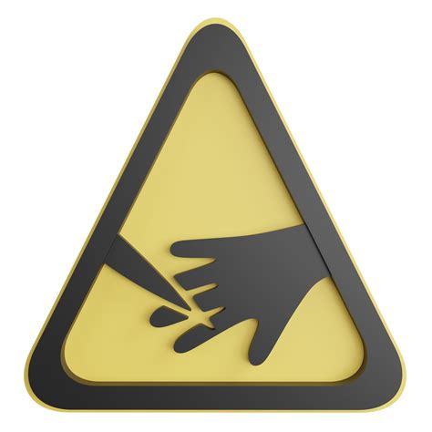 Beware Sharp Elements Sign Clipart Flat Design Icon Isolated On