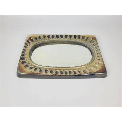 Vintage Mirror By A Sadulski For Mirostowickie Zak Ady Ceramiczne