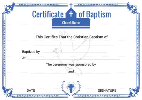 Christian Baptism Certificate Template – Rebeccachulew.com