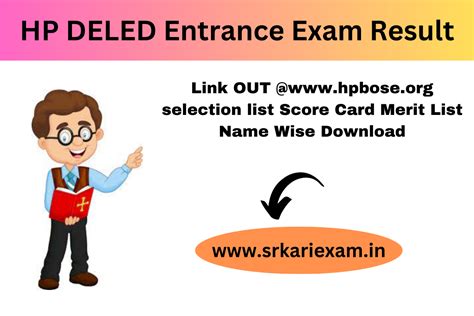 Hp Deled Entrance Exam Result Link Out Hpbose Org