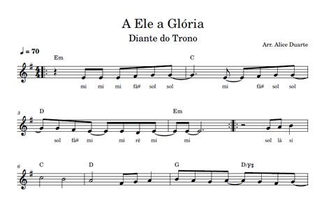 A Ele A Glória Diante Do Trono - A Ele a Glória – Partitura Facilitada v.1 - Diante do Trono