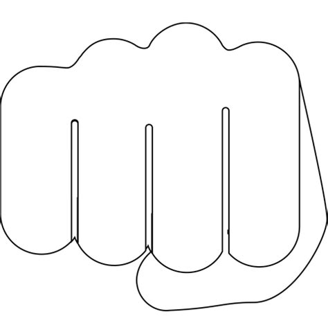 Fisted Hand Emoji Coloring Page Free Printable Coloring Pages