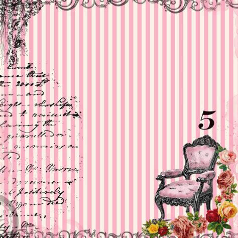 Stampin Damour Free Digital Scrapbook Paper French Chair Stripes