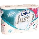 Lotus Just 1 Papier toilette 5 épaisseurs Blanc lot de 4 paquets de