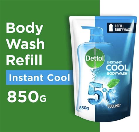 Instant Cool Dettol Shower Gel Body Wash Refill Pouch 850ml Lazada