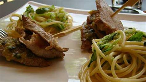 Piccata De Veau Au Pesto Et Aux 2 Spaghettis De Le Flo Des Saveurs Et