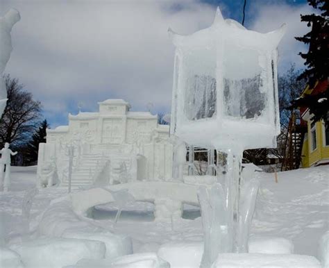 Snow Sculpture from Michigan Winter Carnival | Michigan tech, Snow ...