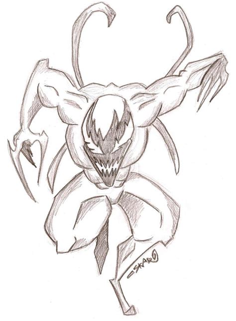 Carnage Sketch by OneWingedBoy on DeviantArt