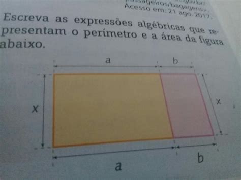 Escreva As Expressões Algébricas Que Representam O Perímetro é A área