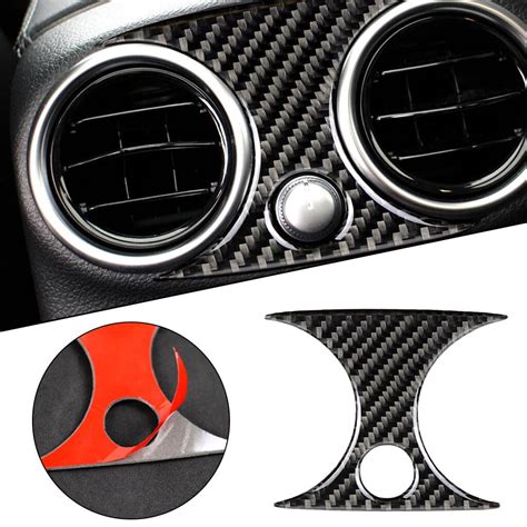 Real Carbon Fiber Rear Air Vent Outlet Cover Trim Fits W C C