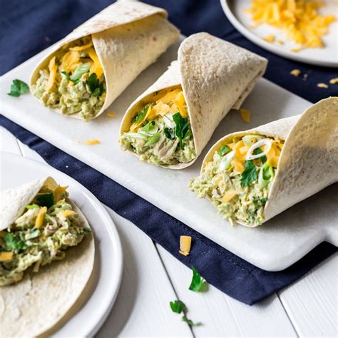 Schnelle Wraps mit Hähnchen Avocado Creme Rezept Wraps mit hähnchen