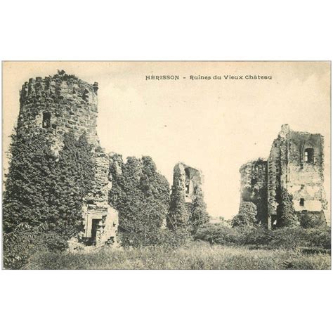 Carte Postale Ancienne Herisson Ruines Du Vieux Ch Teau Cartes