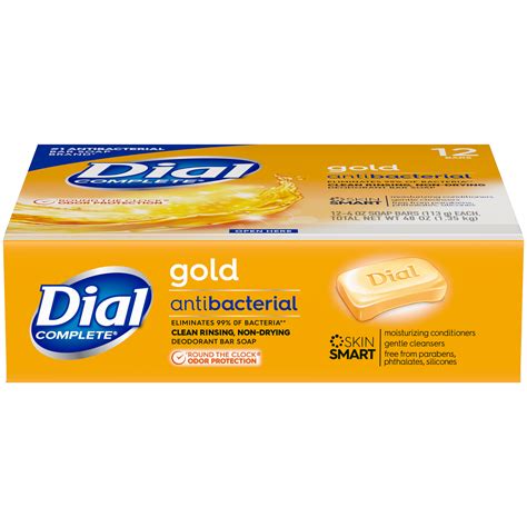 Dial Antibacterial Deodorant Bar Soap Advanced Clean Gold Oz Bars