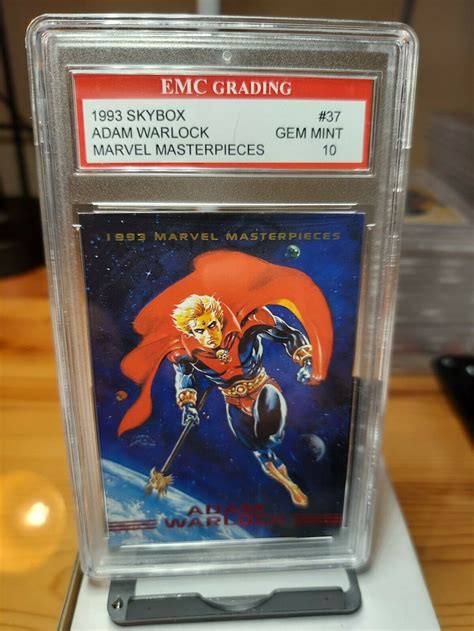 ADAM WARLOCK 1993 Marvel Masterpieces Card EMC GRADED 10 VINTAGE SKYBOX