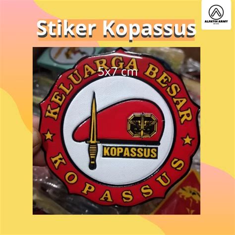 Alfatih Army Stiker Bulat Logo Keluarga Besar Kopassus Lazada Indonesia