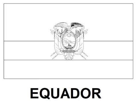 Desenhos De Foto Da Bandeira Do Equador Para Colorir E Imprimir