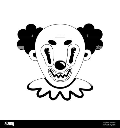 Creepy clown. Halloween spooky cartoon character isolated on white ...