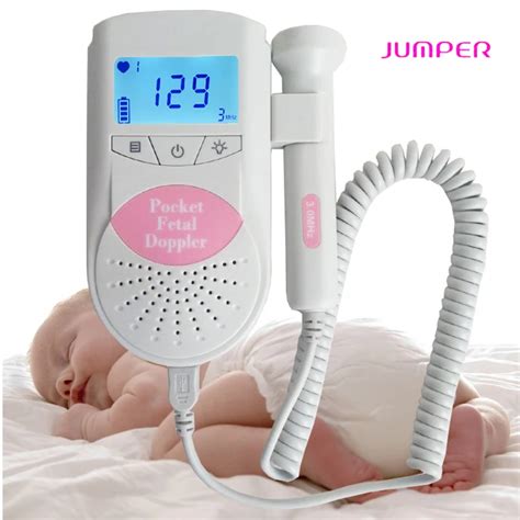 CE FDA Approval Jumper LCD Display Digital Fetal Doppler For Pregnant