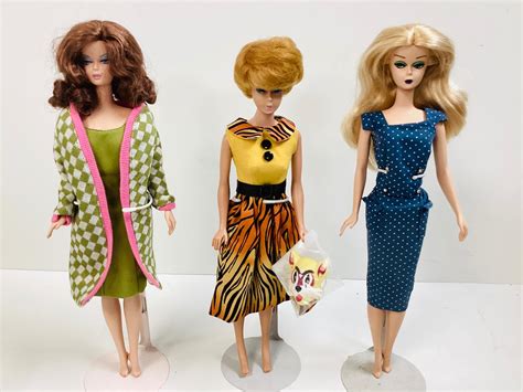 Lot Barbies Including Brunette Bfmc Silkstone Barbie In Great