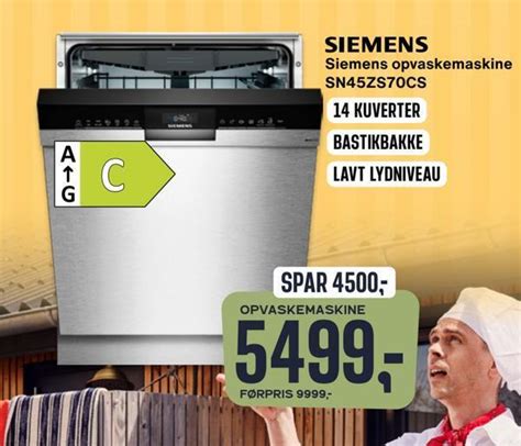 Siemens Opvaskemaskine Sn Zs Cs Tilbud Hos Skousen