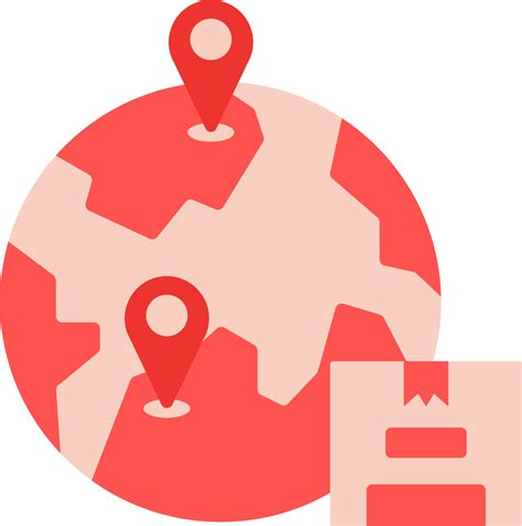 Global Parcel Tracking Icon In Red Color 24196685 Vector Art At Vecteezy