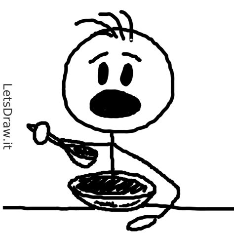 how to draw someone eating