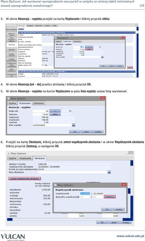 Płace Optivum Wprowadzanie nowej tabeli minimalnych stawek