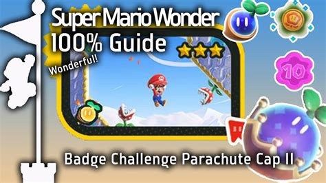 Badge Challenge Parachute Cap II Super Mario Bros Wonder Guide YouTube