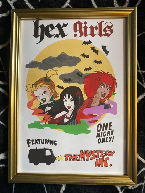 Hex Girls Scooby Doo Cartoon Band Poster Concert Fun Gothic Halloween A4 Art Print - Etsy