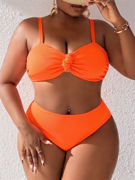 Shein Swim Vcay Ensemble De Maillot De Bain Bikini Grande Taille Avec