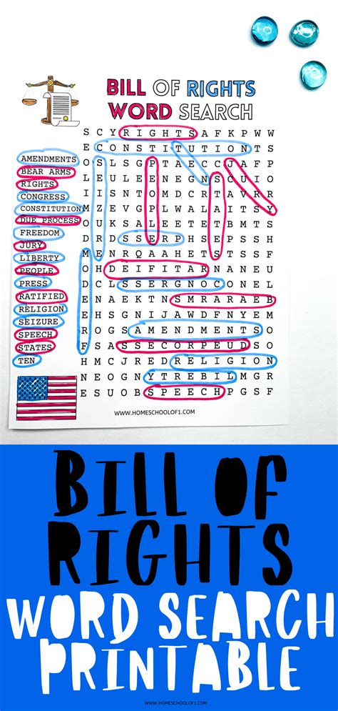 Bill Of Rights Word Search Free Printable