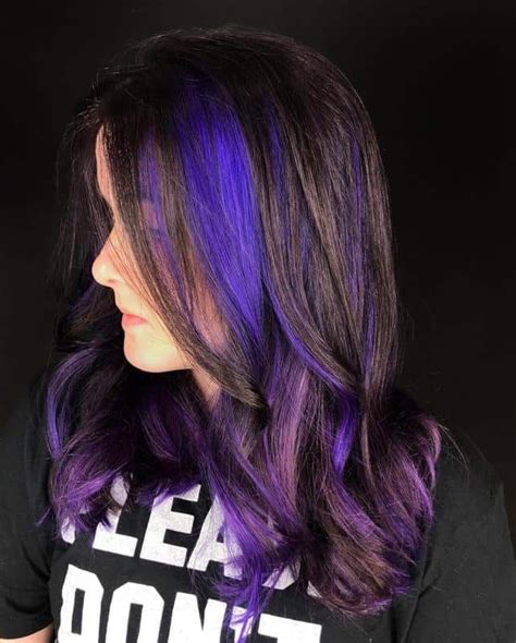 60 Purple Highlight On Brown Hair Ideas 2024 Update Purple