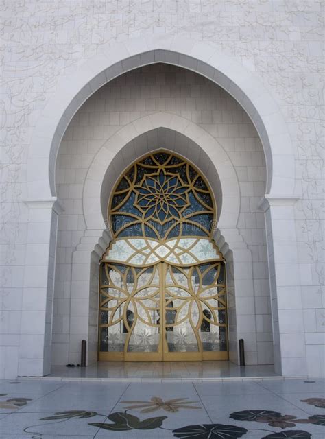 Sheikh Zayed Mosque Door Stock Image Image Of Detail 17272079