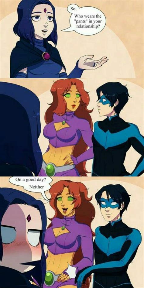 Teen Titans Fanart Nightwing And Starfire