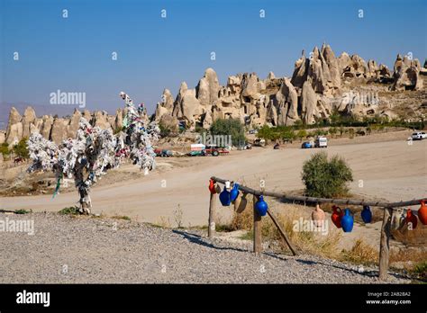 Ceramic Pottery And Rock Formations Of Mountain Ridges Valleys And