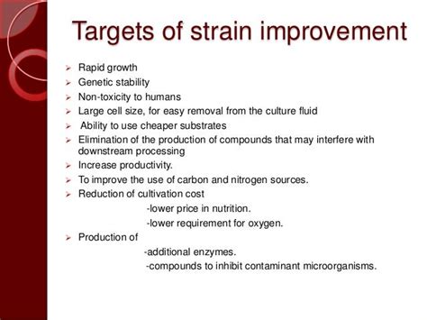 Strain Improvement Technique