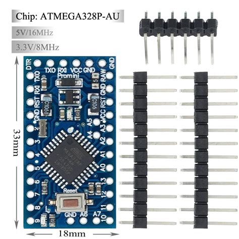 Szín 5V16M 10 DB LOT Pro MINI 5V 16MHZ ATMEGA328 ATMEGA328P 5V 16M