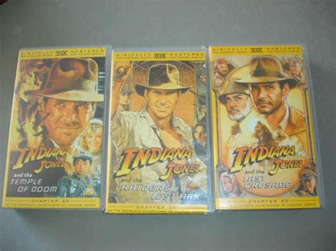 INDIANA JONES VHS Videos Temple Of Doom Raiders Of The Lost Ark Last