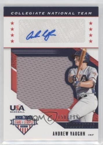 Panini Usa Baseball Stars Stripes Jerseys Andrew Vaughn