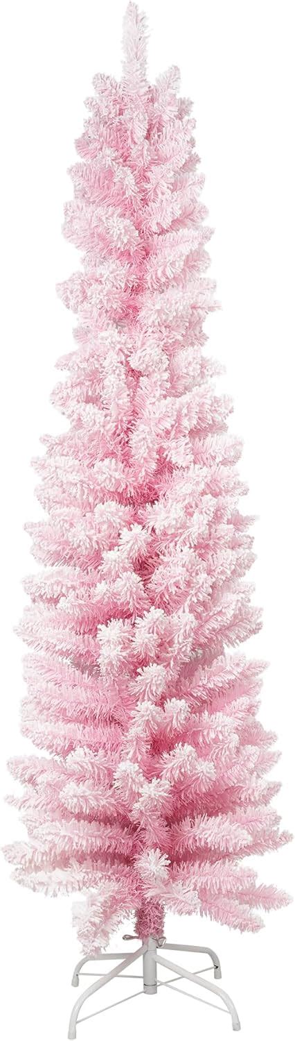 Ft Unlit Pink Artificial Christmas Tree Xmas Tree With Metal Stand